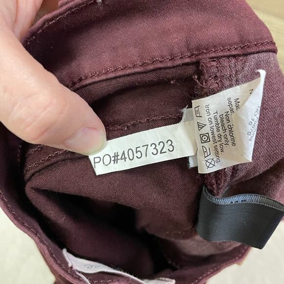 Madewell 9” High Riser Skinny Skinny Maroon Colored Jeans Size 25 - Picture 6 of 9